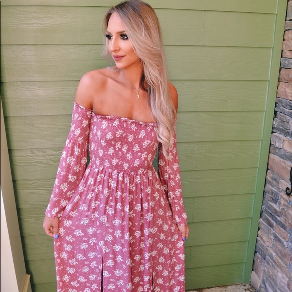 Floral Off the Shoulder Long Boho Dress - Picture 5 of 5